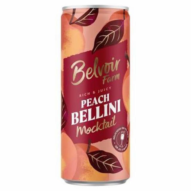Peach Bellini Mocktail, Belvoir Farm