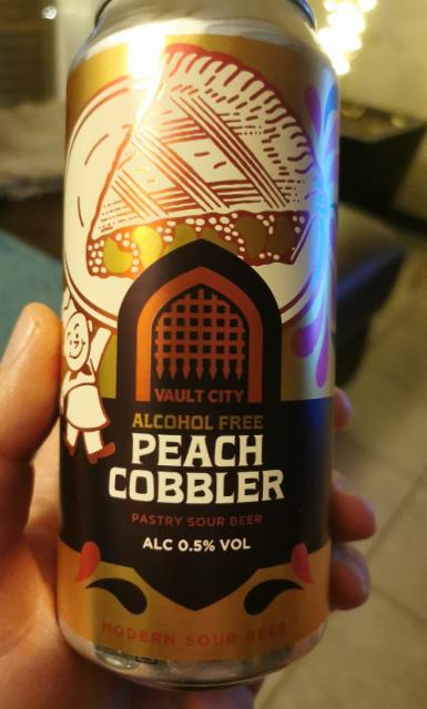 peach cobbler alcohol free 0.5%, Vault City Brewing, Scotland