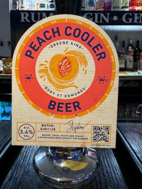 Peach Cooler 3.4%, Greene King, England