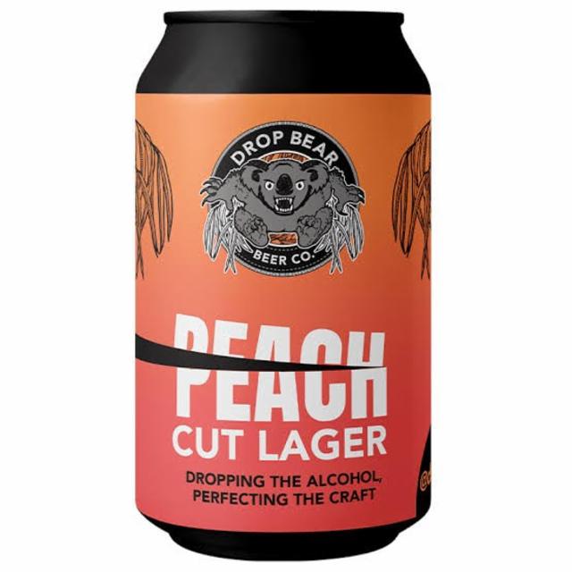 Peach Cut Lager 0.5%, Drop Bear Beer Co., Wales