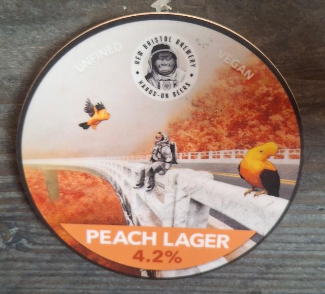 peach lager, New Bristol Brewery
