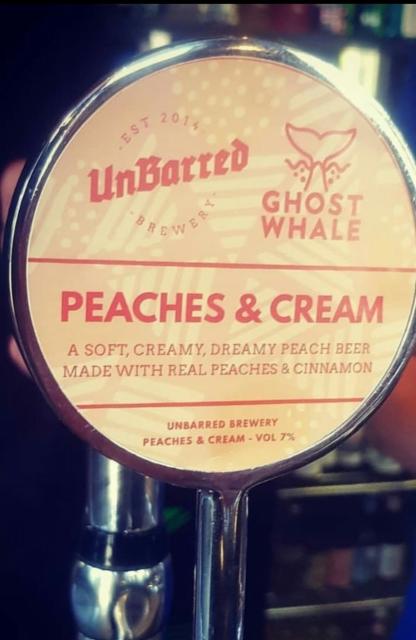 Peaches & Cream 7.0%, UnBarred Brewery, England