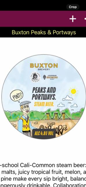 Peaks And Portways 4.8%, Buxton Brewery, England