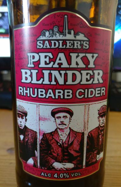 Peaky Blinder Rhubarb Cider 4.0%, Sadler's Ales, England