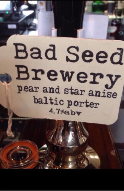Pear & Star Anise 4.7%, Bad Seed Brewery, England