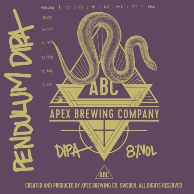 Pendulum DIPA 8.0%, Apex Brewing Company, Sweden