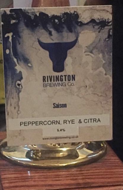 Peppercorn, Rye & Citra 5.4%, Rivington Brewing Co., England