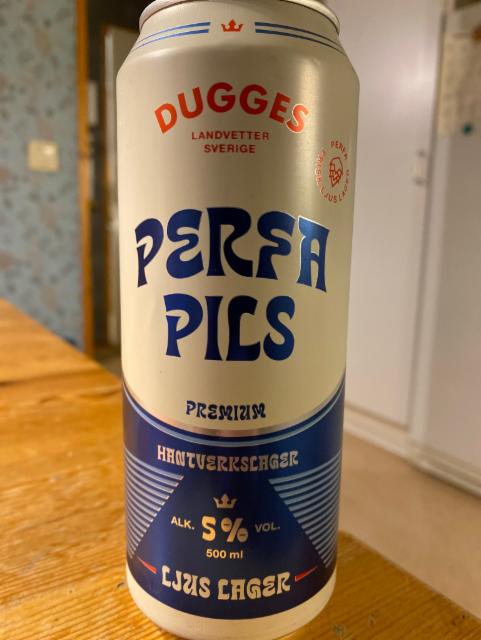 Perfa Pils 5.0%, Dugges Bryggeri, Sweden
