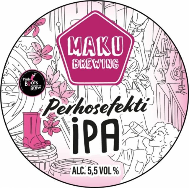 Perhosefekti IPA 5.5%, Maku Brewing, Finland