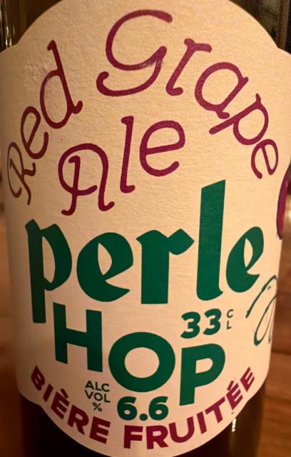 Perle hop red grape ale, Brasserie Perle