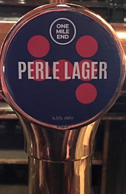 Perle Lager 4.5%, One Mile End, England