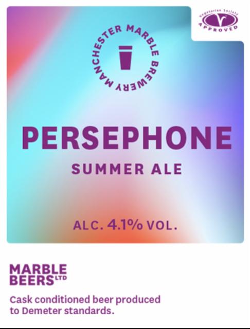 Persephone Summer Ale 4.1%, Marble Beers, England