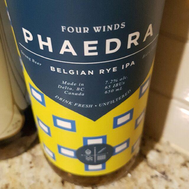 Phaedra 7.2%, Four Winds Brewing, Canada