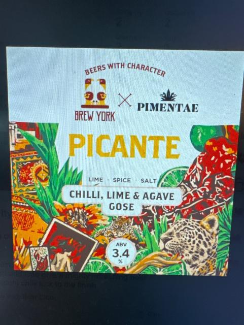 Picante 3.4%, Brew York, England