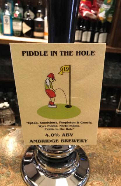 Piddle In The Hole 4.0%, Wyre Piddle Brewery, England
