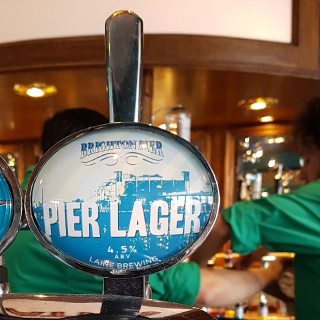 Pier Lager 4.5%, Laine Brew Co, England