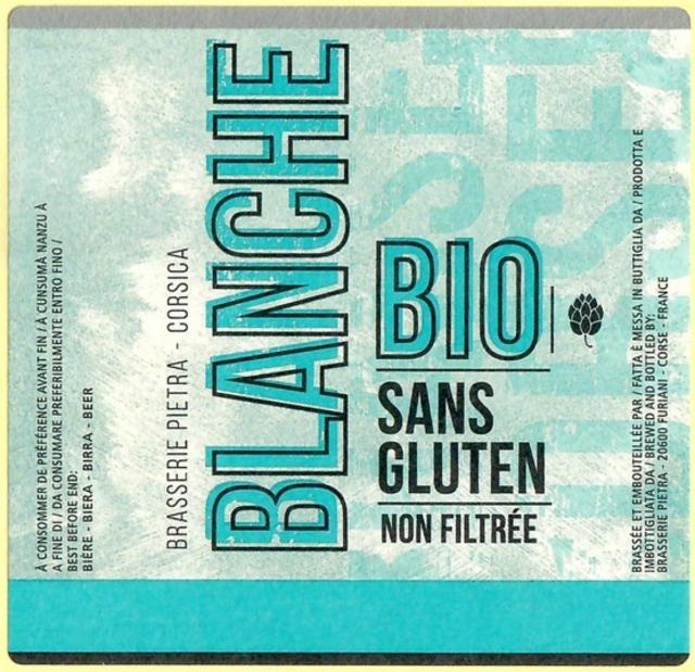 Pietra Blanche Bio Sans Gluten 5.5%, Brasserie Pietra, France