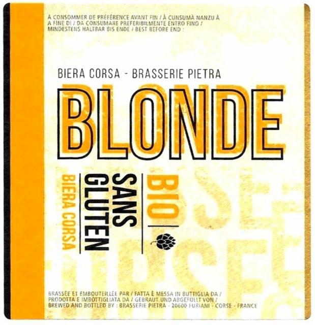 Pietra Blonde Bio Sans Gluten 5.5%, Brasserie Pietra, France