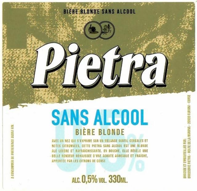 Pietra Sans Alcool Blonde 0.5%, Brasserie Pietra, France