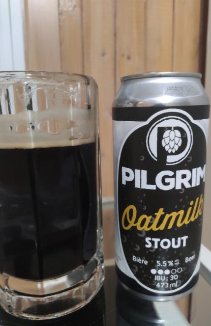 pilgrim oatmilk stout 5.5%, La Forge du Malt - Microbrasserie, Canada