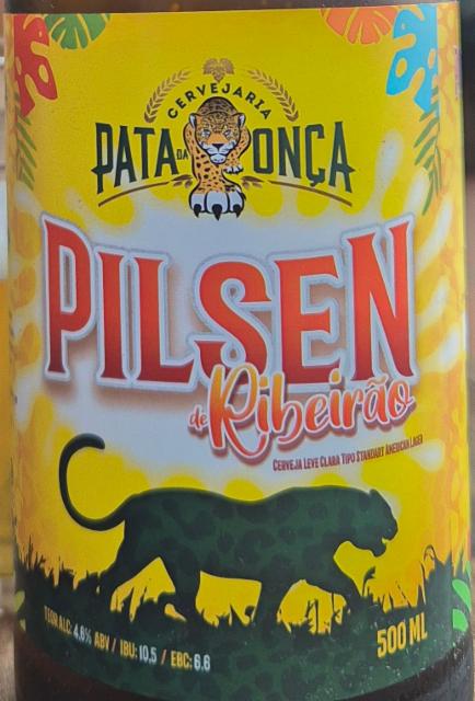 Pilsen de Ribeirão 4.6%, Cervejaria Pata da Onça, Brazil