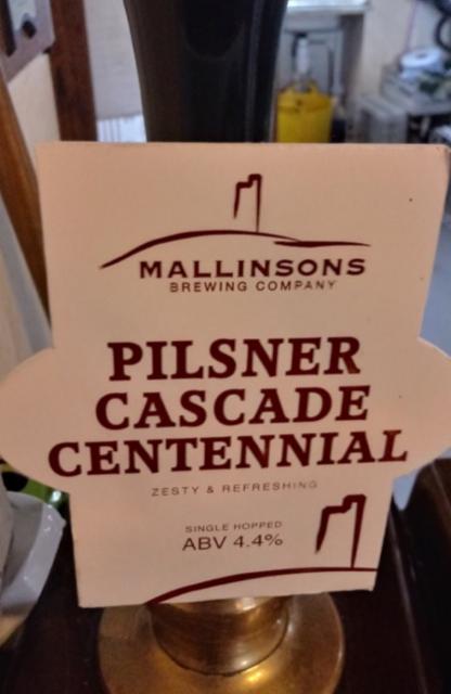 Pilsner Cascade Centennial 4.4%, Mallinsons Brewing Company, England