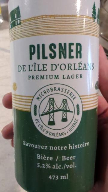 Pilsner de l'ile d'Orlean 5.2%, Microbrasserie de L'Île d'Orléans (Brouwerij Haacht Brasserie), Canada