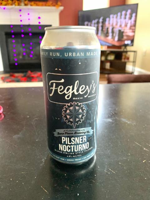 Pilsner Nocturno 4.8%, Fegley's Brew Works, United States