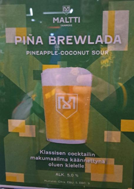 Piña Brewlada 5.0%, Maltti Tampere (Hartwall), Finland