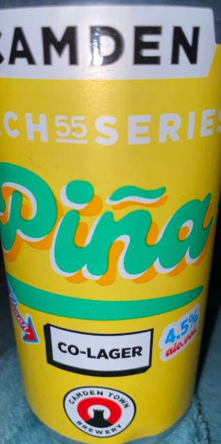 Piña co-lager 4.5%, Camden Town Brewery (AB InBev), England