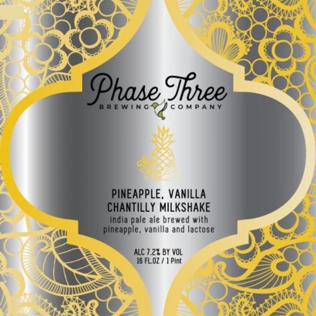 Pineapple Chantilly 7.2%, Phase Three Brewing, United States