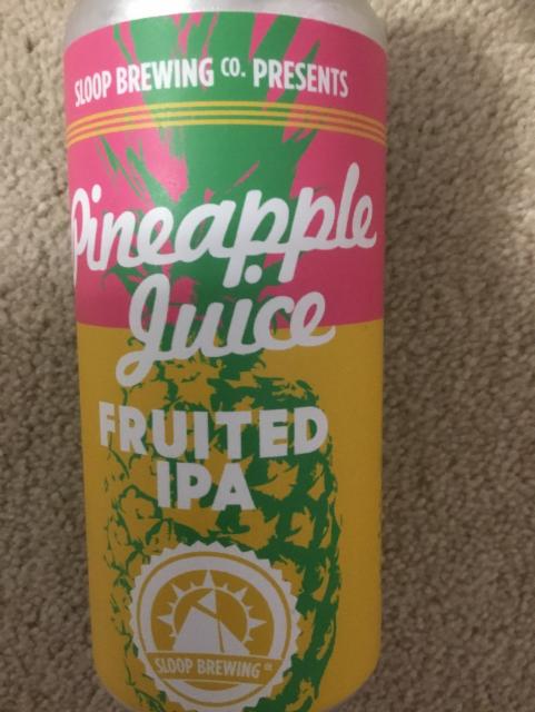 Pineapple Juice Fruited IPA 6.0%, Sloop Brewing Company, United States