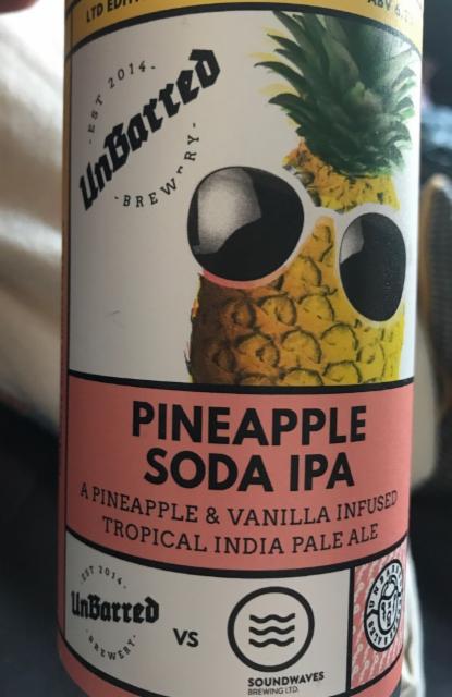 Pineapple Soda IPA 6.2%, UnBarred Brewery, England