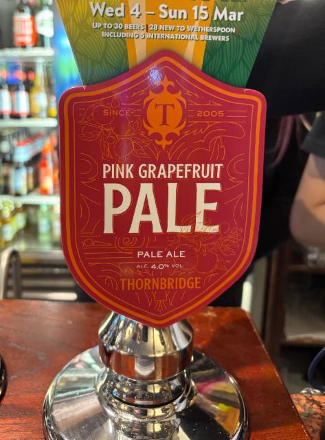 Pink grapefruit Pale, Thornbridge Brewery