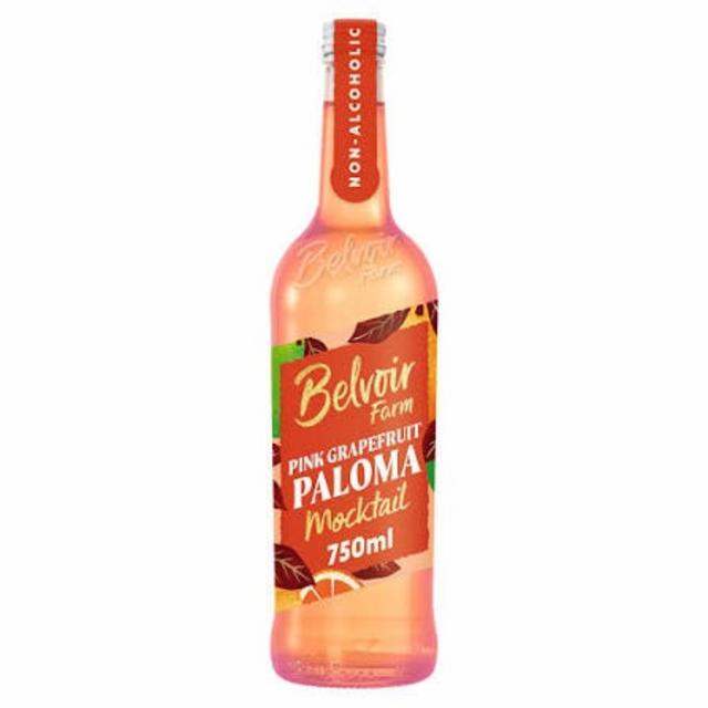 Pink Grapefruit Paloma Mocktail, Belvoir Farm