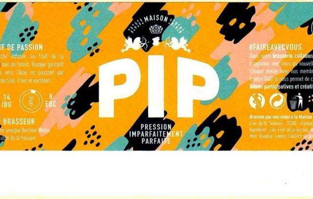 PIP Blanche Passion Timut, Maison PIP | Brasserie Collaborative & Culturelle