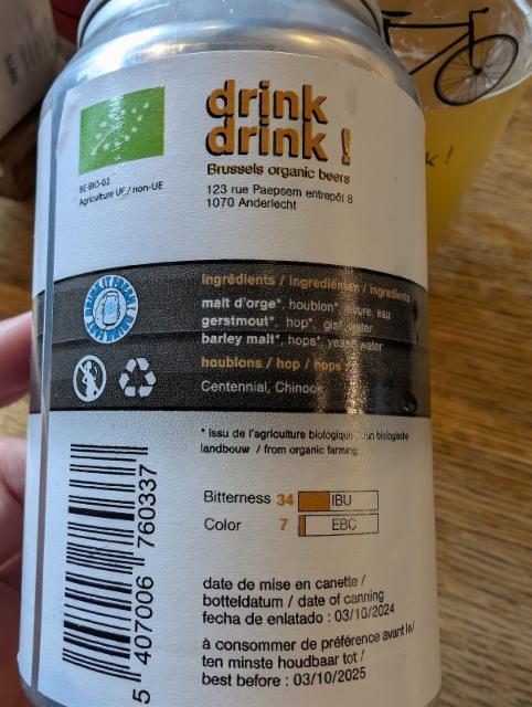 Pipette 5.4%, Drinkdrink!, Belgium