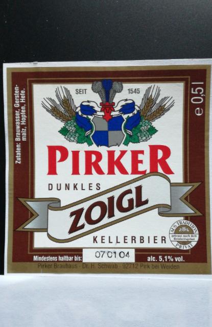 Pirker Dunkles Zoigl 5.1%, Pirker Brauhaus, Germany