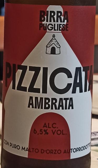 Pizzicata Ambrata 6.5%, Birra Salento, Italy