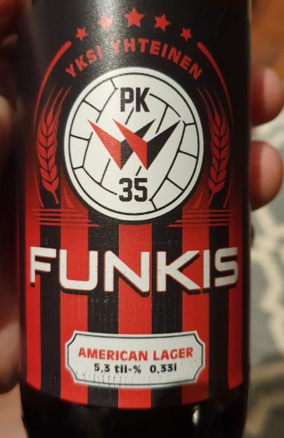 PK-35 Funkis american lager 5.3%, Stadin Panimo, Finland