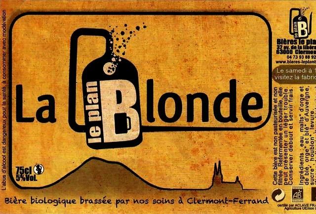 La Blonde 5.0%, Bières Le Plan B [Closed], France