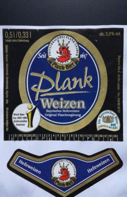 Plank Weizen, Brauerei Plank Laaber