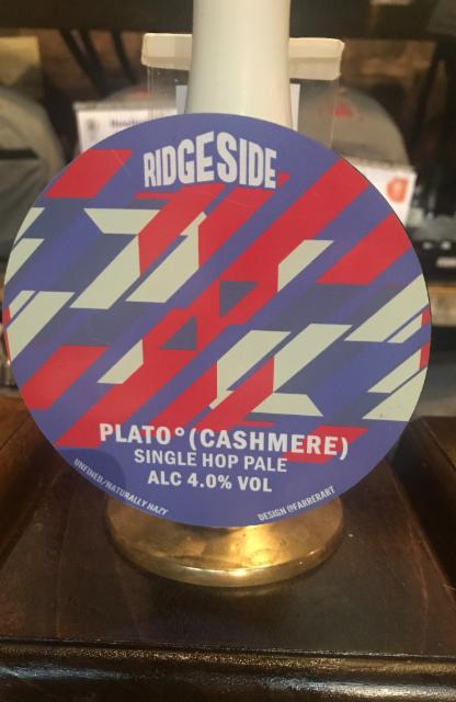 Plato (Cashmere) 4.0%, Ridgeside Brewery, England