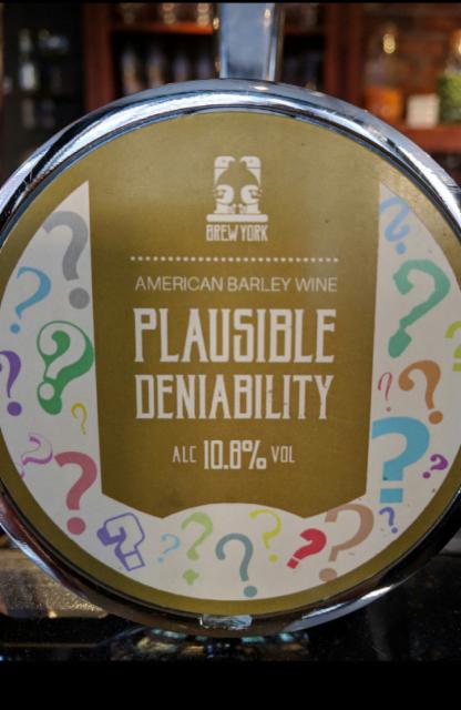 Plausible Deniability 10.8%, Brew York, England