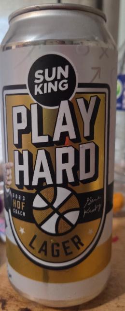 Play Hard Lager 4.5%, Sun King Brewing Company, United States