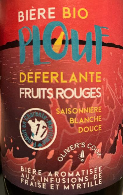 Plouf Déferlante Fruits Rouges 4.5%, Les Brasseurs Cueilleurs - Plouf, France