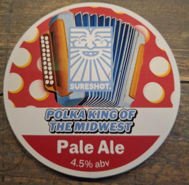 polka king of the midwest 4.5%, Sureshot Brewing, England