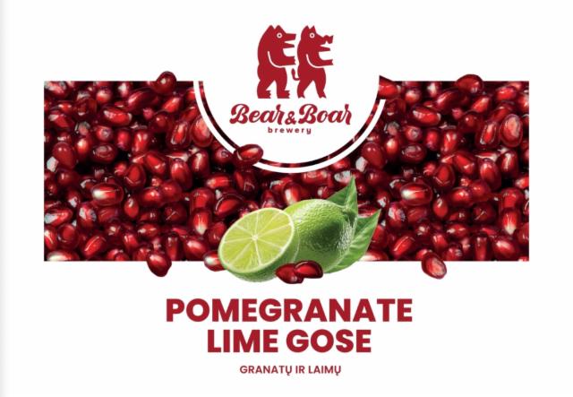 Pomegranate lime gose 4.8%, Bear And Boar, Lithuania