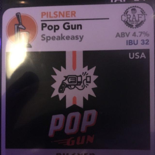 Pop Gun 4.7%, Speakeasy Ales and Lagers, United States