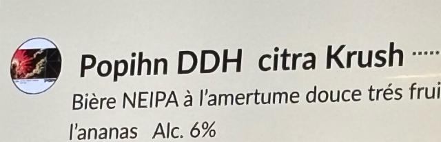 Popihn ddh citra Krush 8.0%, Brasserie Popihn, France